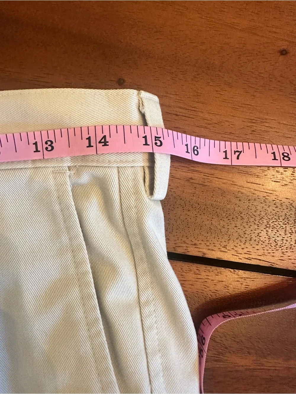 Vtg Men Cotton Ivy Crew beige tan front Pleated Dress Pants slacks Michael Pant